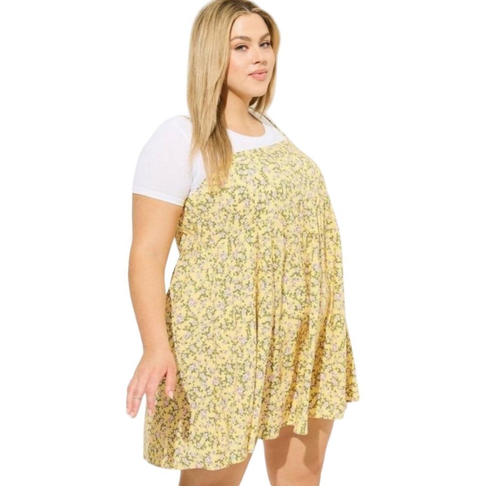 TORRID 2X Plus Size mini challis sleeveless tinted roses sundress NWT